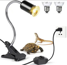 UVA+UVB Reptile Heat Basking Light Bulb Lamp Clip For Turtle Tortoise Lizard 50W
