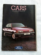 Vintage Ford Brochure 1985 1986 Dec - Jan Scorpio Escort Cabriolet Fiesta XR2i