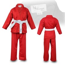 Children's Karate Suit White Belt Free Kids/Child Karate suit Red