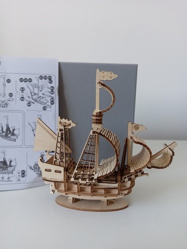 Assembled wooden ship model - assembled,