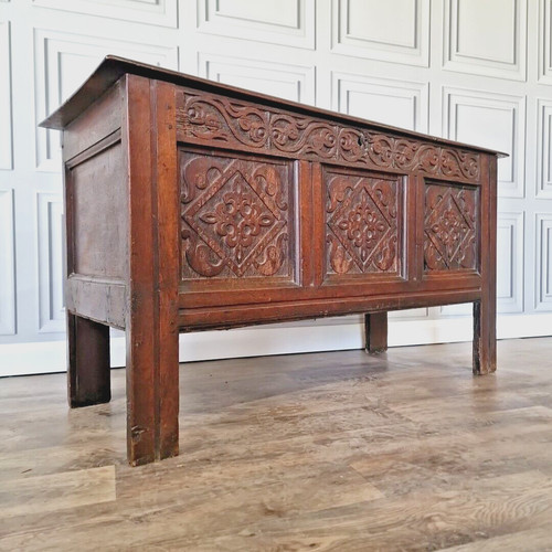 Antique wooden coffer - coffer, mule