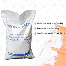 white rock salt de-icing 22kg large bag snow ice path winter