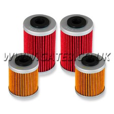 4 X KTM 525EXC Racing EXC 525 2003-2007 HI-Flo Premium Oil Filters HF155 + HF157