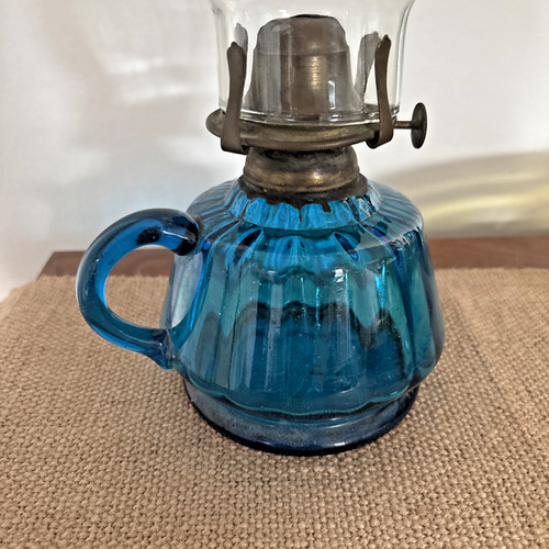 Antique blue victorian finger - blue,
