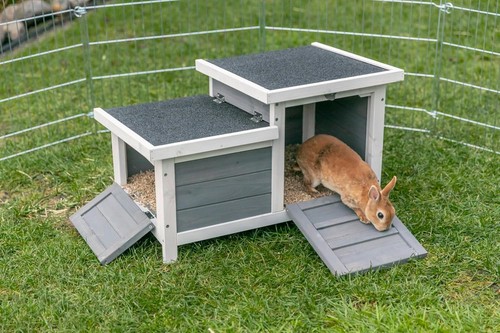 Double hide rabbit house - double,