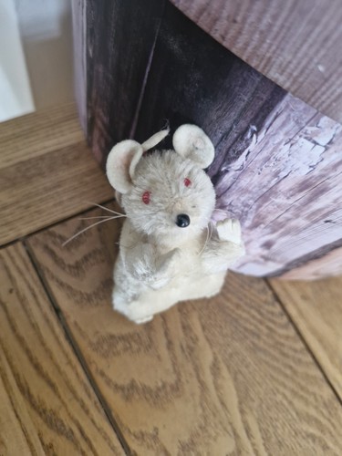 Vintage steiff mouse white - mouse,