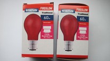 2 x 60W Red Fireglow GLS LIGHT