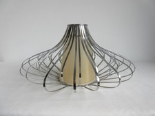 Lovely Vintage Retro Chrome Coloured Metal Ceiling Light Shade