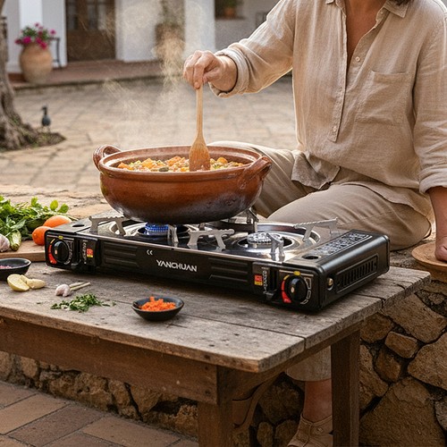 Camping gas burner barbecue - camping,