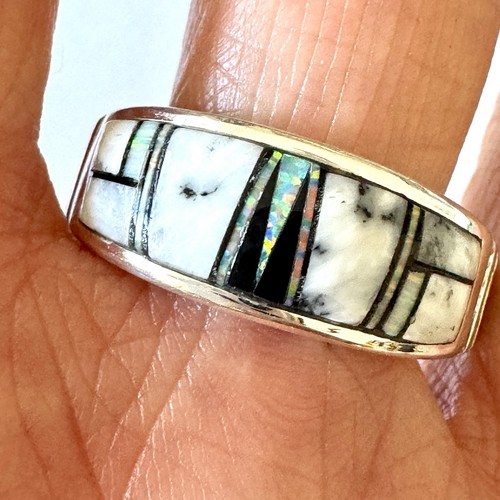 Navajo wedding band 5 - navajo, 12.5