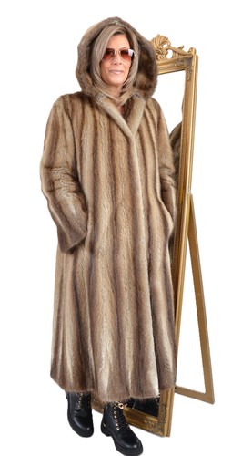 Us5728 real muskrat fur coat - muskrat,