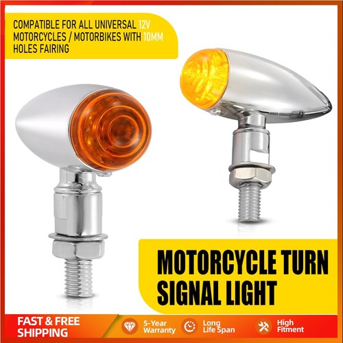 Chrome motorcycle led turn - chrome,