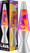 XL Retro Lava Lamp Classic Large Rocket Yellow Purple Decorative Lighting Larva
