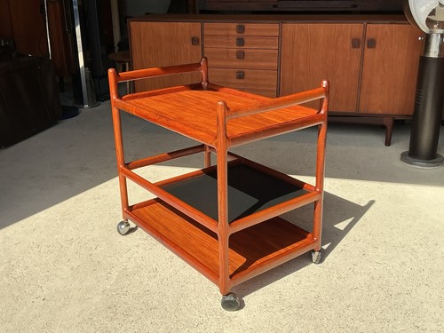 Danish teak drinks trolley - danish,