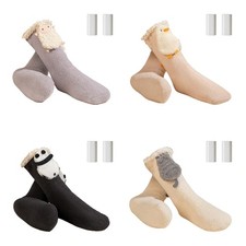 Cute Electric Heated Cotton Socks 3 Gear Adjustable Heating Socks Foot Warmer