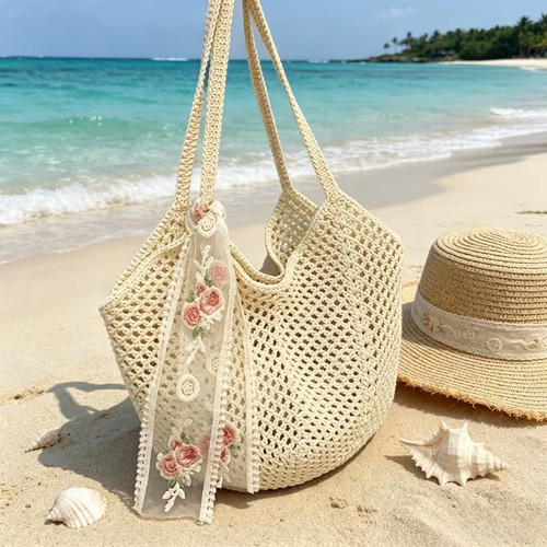 Women crochet tote - tote, handbag