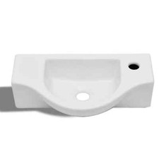 Quality Small Bathroom Ceramic Right Hand Wash Basin Sink  45 x 25 x 12cm