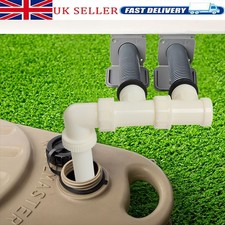 Double Caravan Waste Water Outlet Hose Pipe Adapter Use With Waste Hog / Master