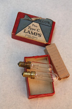 two PATHÉ BABY (PATHÉSCOPE) PROJECTOR bulbs/lamps TYPE C