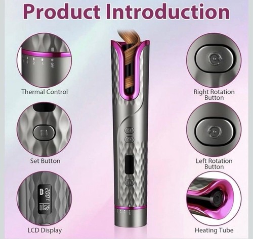 Cordless automatic hair - hair, curler