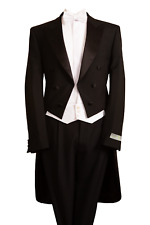 Mens White Tie Suit Tailcoat 4 Piece Evening Marcella Waistcoat Bow Tie Formal