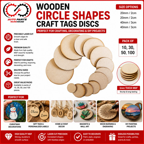 3mm mdf wooden circle - mdf, shapes