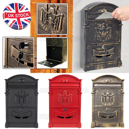 Large vintage letter post box - large,
