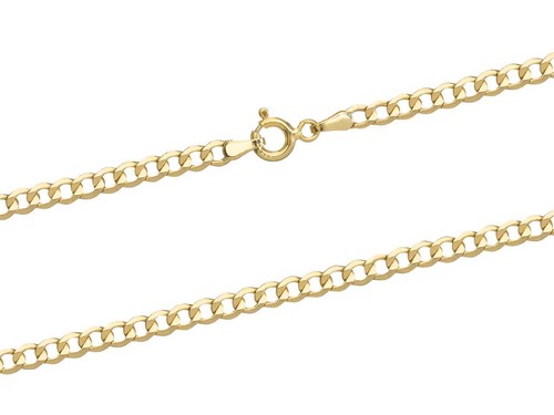 9ct yellow gold necklace chain - yellow,