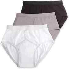 Mens 3 Pack Stay Dry Y Fronts Briefs Incontinence White Black Grey L 36"- 38"