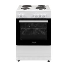 electriQ 60cm Electric Cooker with Sealed Plate Hob - White EQEC60W1