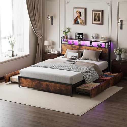 5ft king storage bed frame - king,