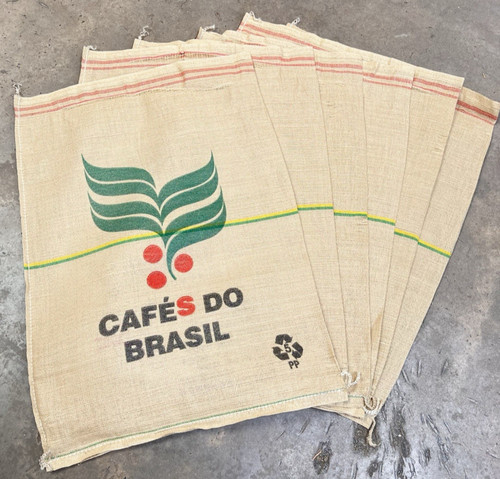 Ten brazilian coffee sacks - ten,