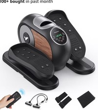 MERACH Under Desk Elliptical Machine Leg Exerciser Home Non-Slip Pad 12 level