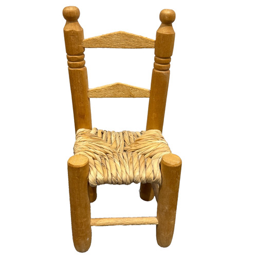 Mini wooden dolls chair - wooden,