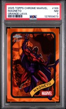 2025 Topps Chrome Marvel Magneto 23/25 Orange Lava Refractor #169 PSA 7
