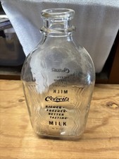 Vintage Colvert's Milk Bottle Half Gallon Clear Glass No Deposit