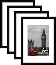 4 Pack A4 Black Picture Frame