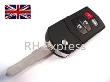 Replacement 4 button flip key FOB SHELL case for Mazda 3 5 6 MX-5 RX8 + LOGO-A68