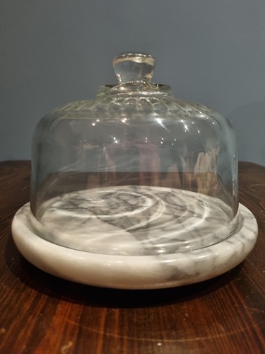 Vintage marble glass - marble, cloche