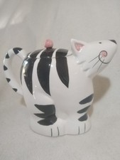 Cat Teapot Ceramic Black and