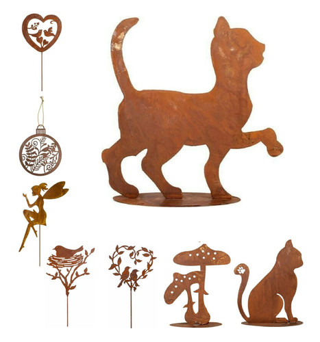 Rustic metal garden ornaments - metal,