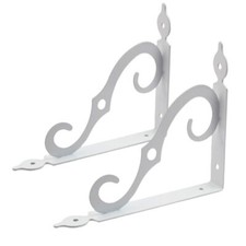 2pcs Iron Shelf Brackets Vintage Pattern Bracket Wall Holder Frame Storage