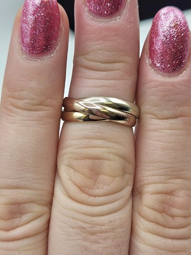 9ct colour gold russian band - 9ct, 3