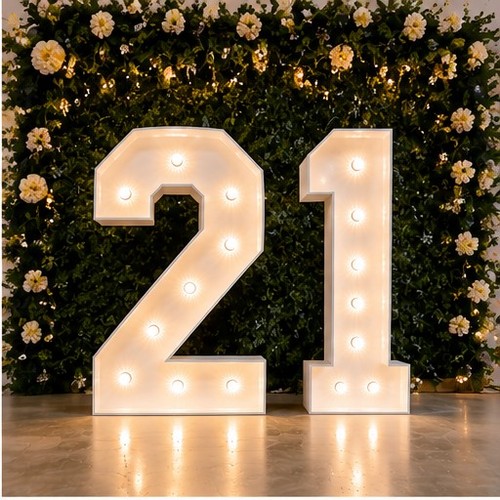 Light numbers letters - letters, |
