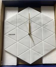 Karlsson Marble Hexagon White 28 cm Wall clock