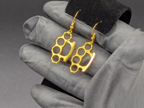 Brass knuckle dusters style - brass,