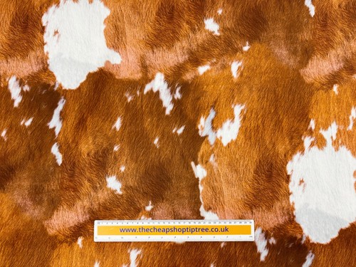 Cow print velvet fabric - print,