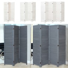 Wooden Slatted Room Dividers Home Changing Screen Separator 3/4/6 Panels Privacy