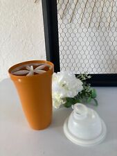 225⚜️ Antique Tupperware Plastic Dressing Mixer Shaker Orange H 20cm