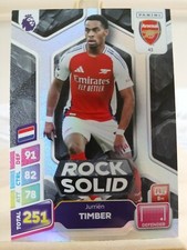 Jurrien Timber Rock Solid Premier League Adrenalyn Xl Plus 2024-25 #43 Arsenal